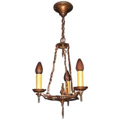 Vintage Craftsman Revival Chandelier 5