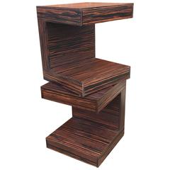 Pair of Art Deco Style and Cubist Macassar Nightstands or Bedside Tables 12