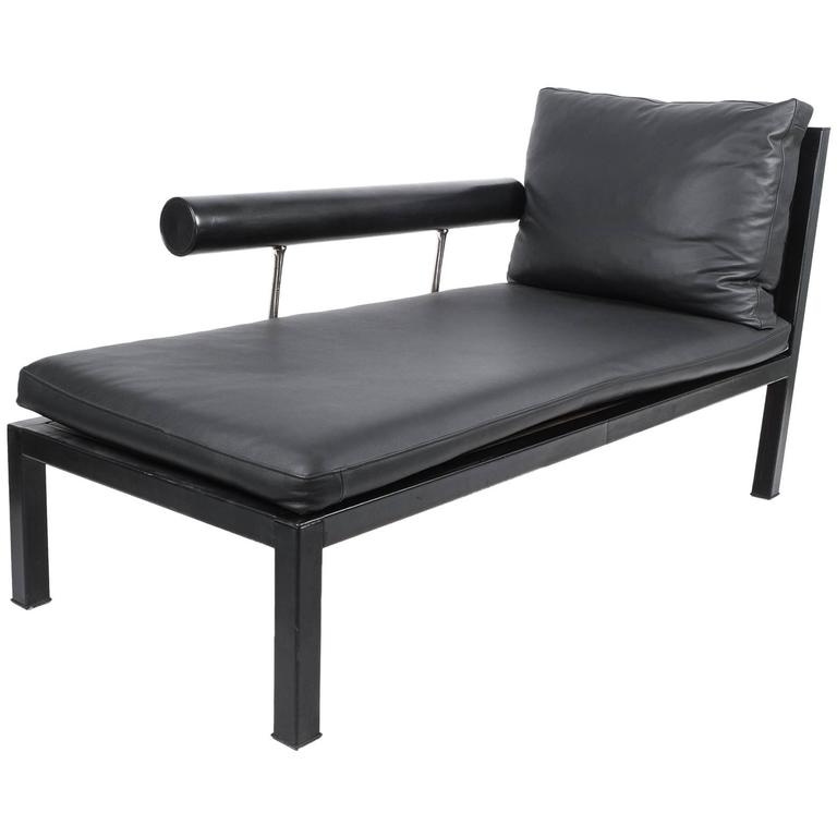 Elegant Leather Chaise Longue by Antonio Citterio for B&B Italy