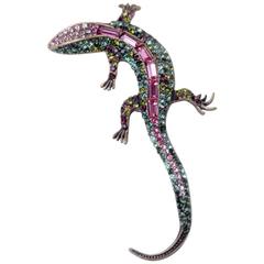 Vintage Jay Strongwater Salamander Brooch-Makes A Great Gift!