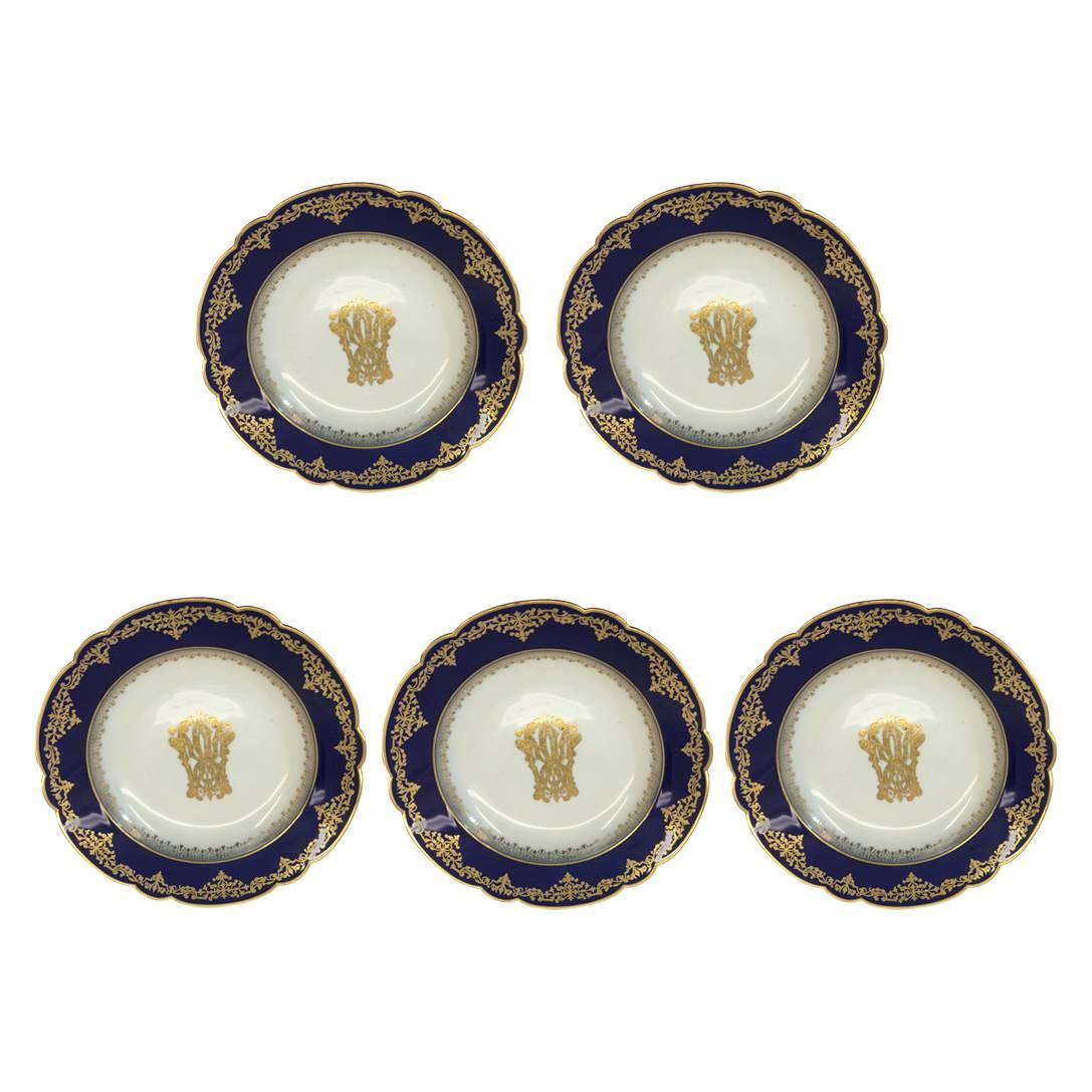 Set of Five French Plates by Medailles Dior