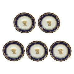 Antique Set of Five French Plates by Medailles Dior