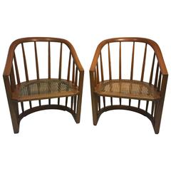 Wonderful Pair of Danish Modern Spindle Back Chairs in the Manner of Hans Wegner