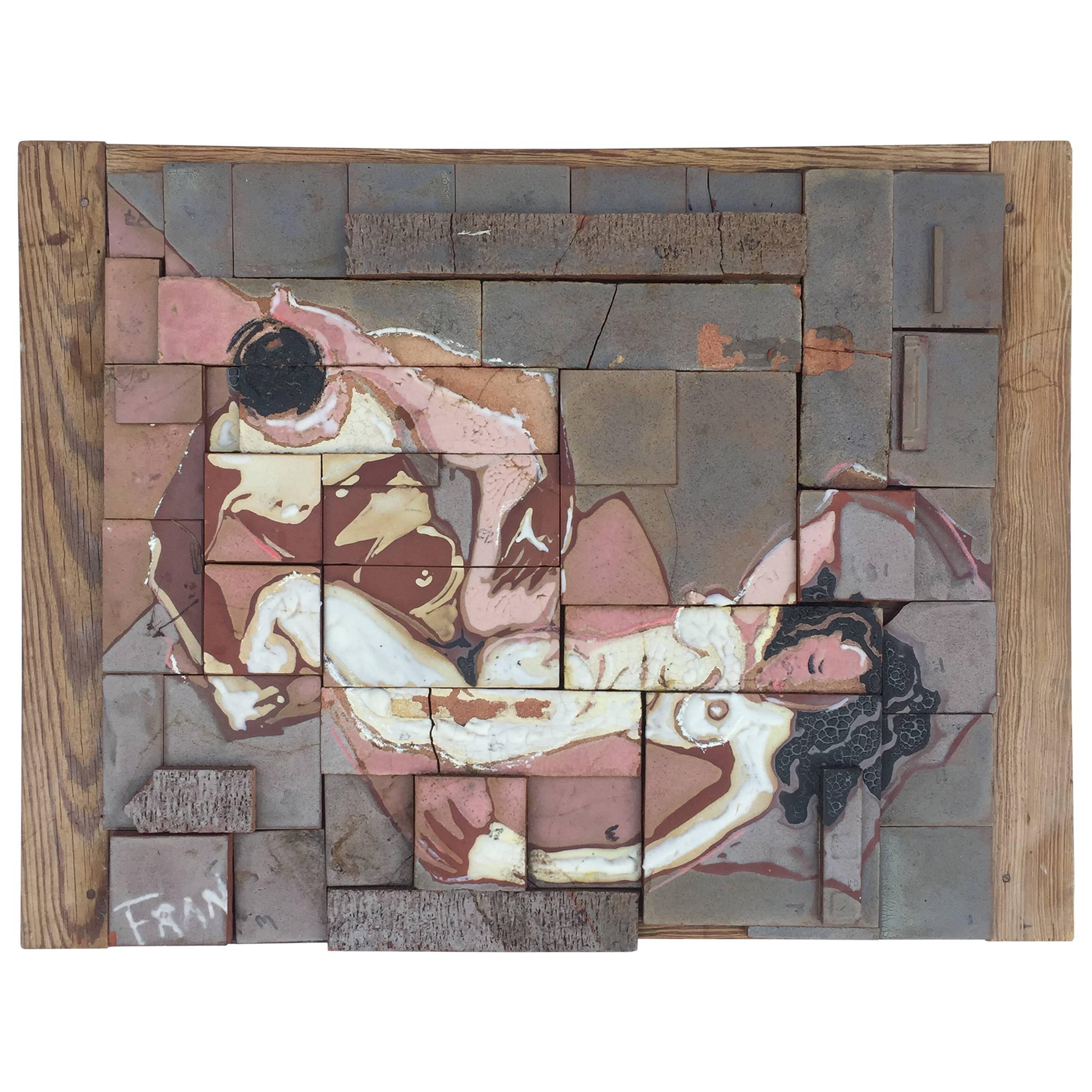 Fran Williams Wagner 3 Dimensional Erotica Tile Art For Sale
