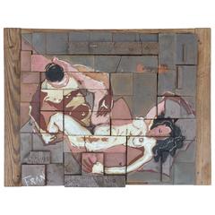 Vintage Fran Williams Wagner 3 Dimensional Erotica Tile Art