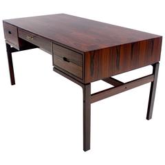 Danish Modern Rosewood Desk Designed by Arne Wahl Iversen