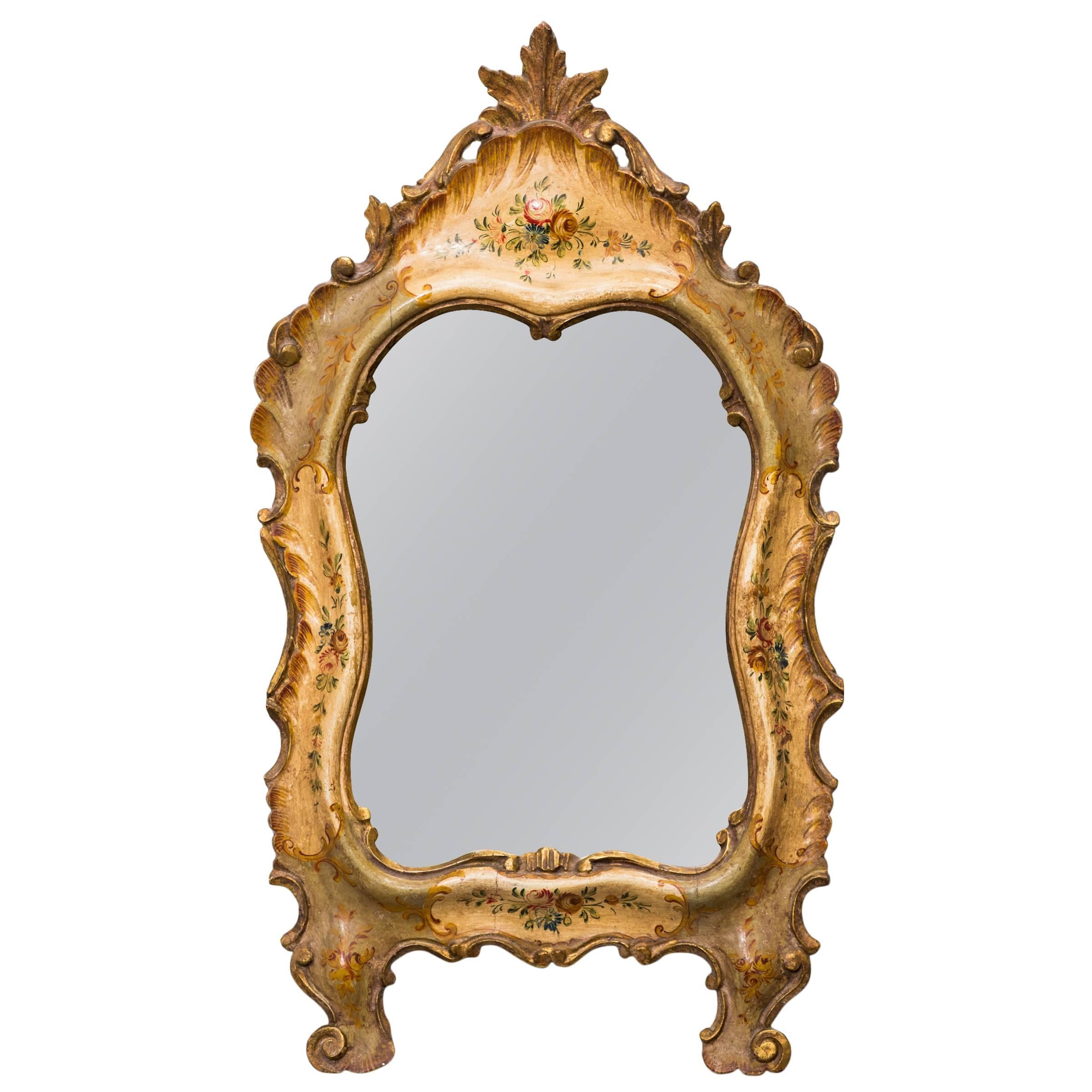 1920s Italian Painted Mirror For Sale