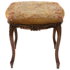 Turn of the Century French Needlepoint Ottoman