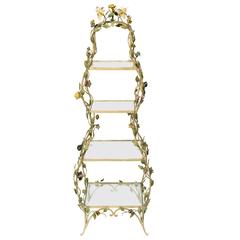 1960s Italian Floral Etagere