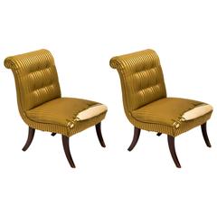 Pair of 1940s Slipper Chairs