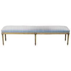1940s Extra Long Louis XVI French Bench