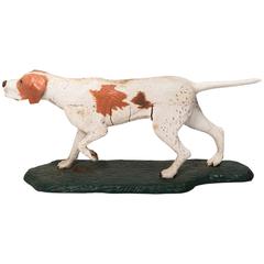 Life-Sized Carved Wooden Pointer