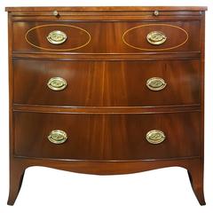 Hepplewhite Style Mahogany Bowfront Dresser by Kittinger
