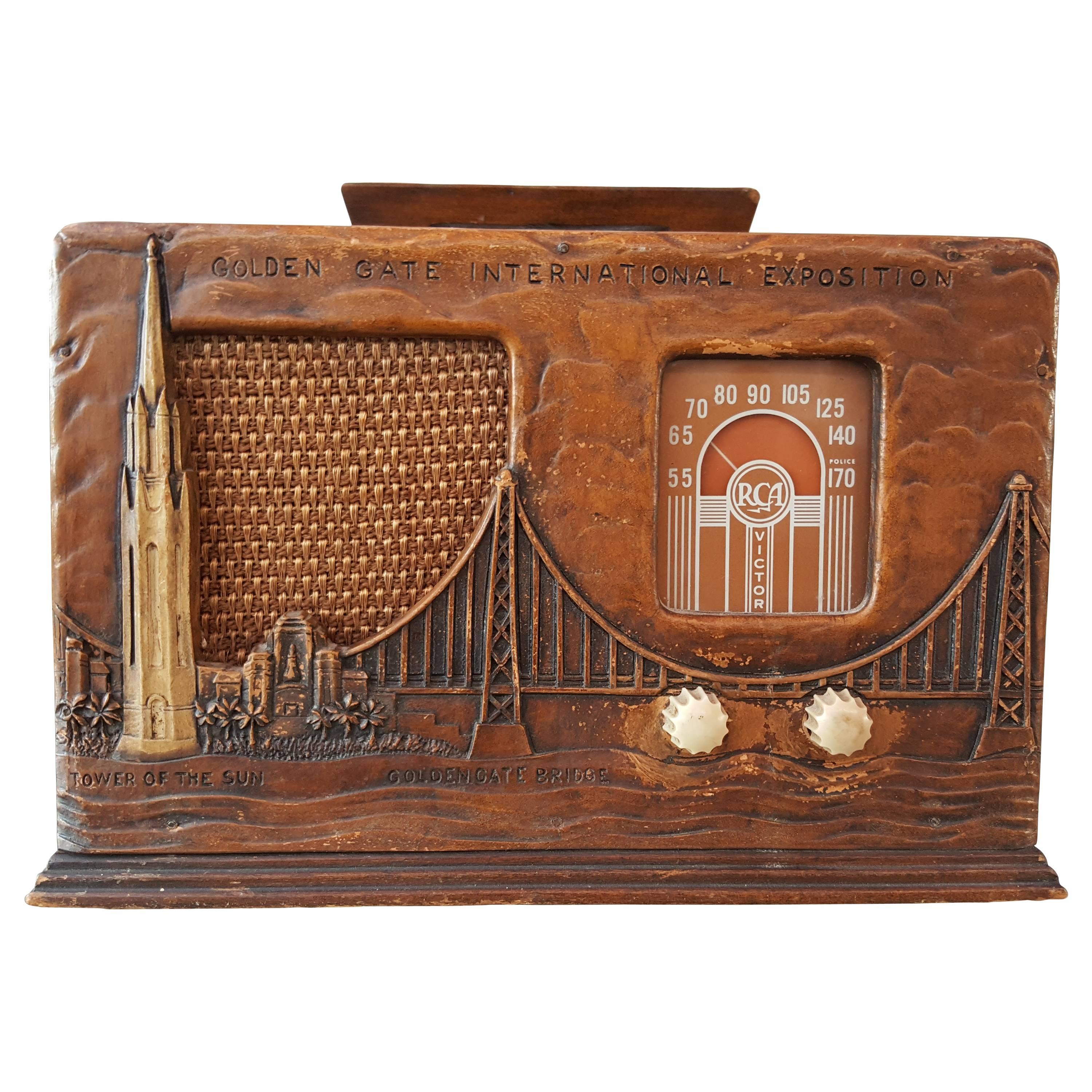 Rare RCA Victor 1939 Golden Gate International Exposition Art Deco Radio