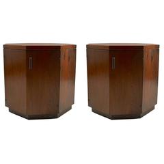 Pair of Rosewood Octagonal Stands by Probber 10