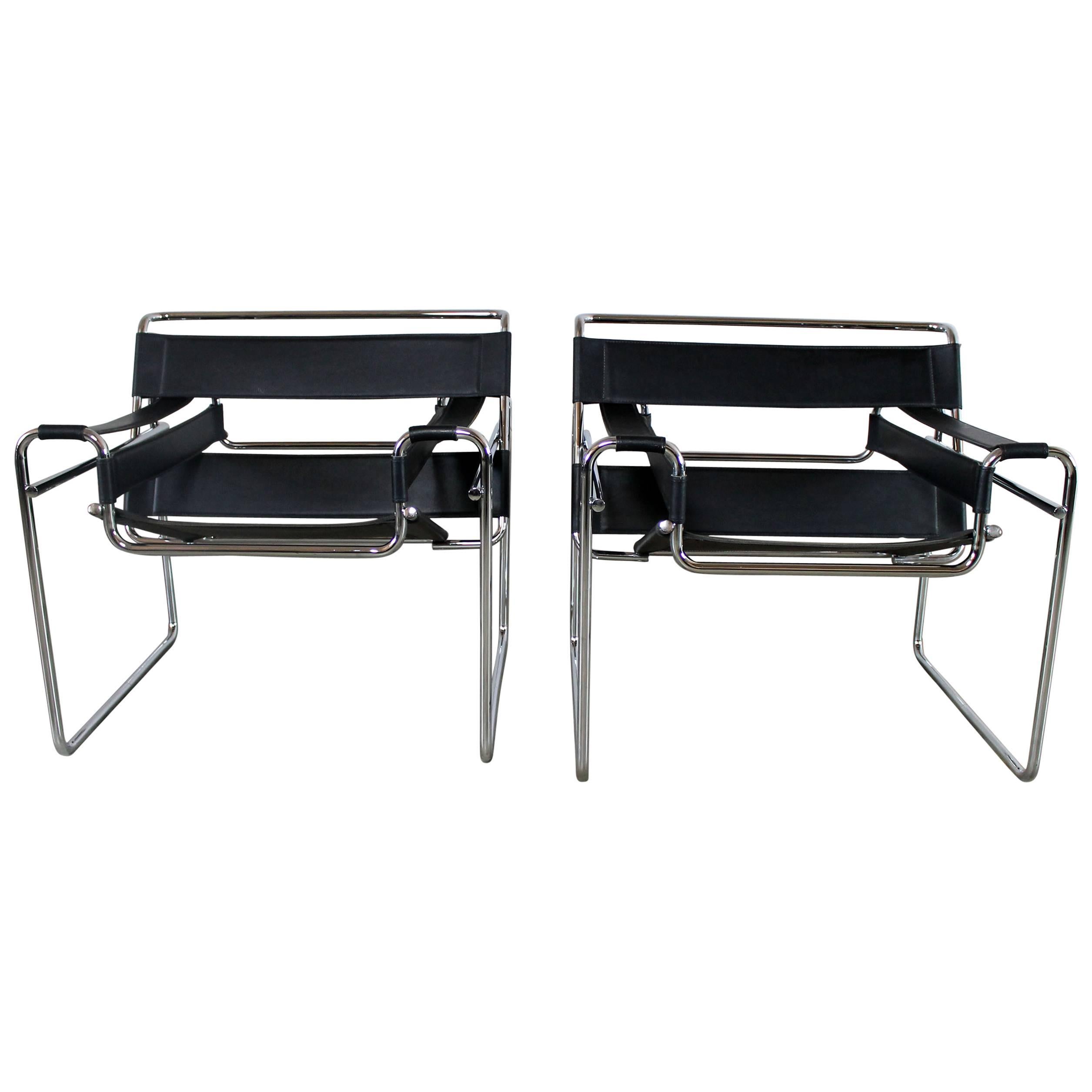 Vintage Wassily Chairs by Marcel Breuer Made in Italy