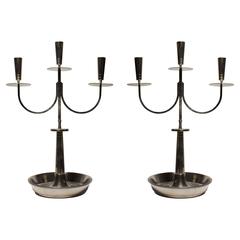 Tommi Parzinger Pair of Heirloom 700 Oneida Silver Plate Candelabra 3