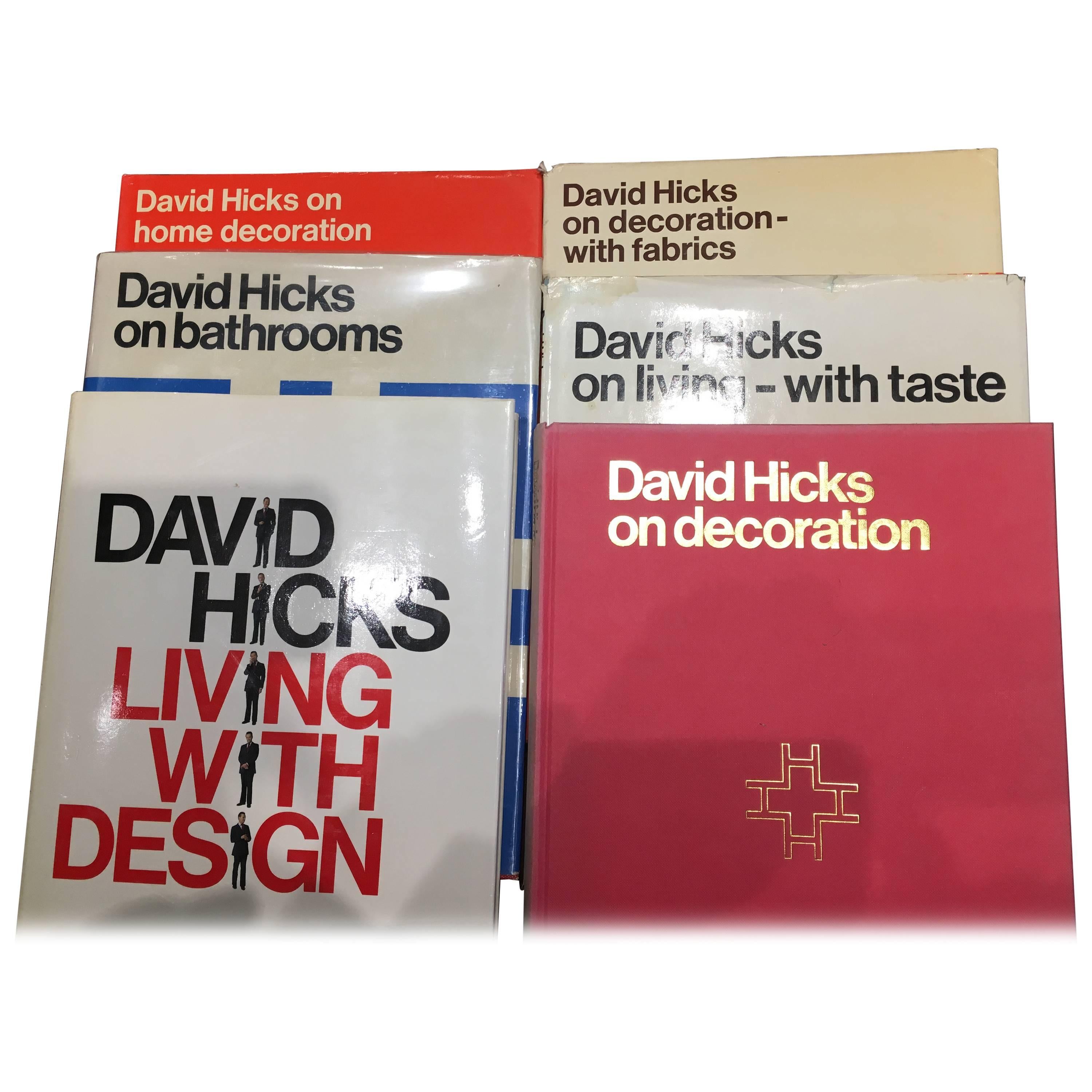 Complete Set of 6 (Six) First Edition David Hicks Design Books