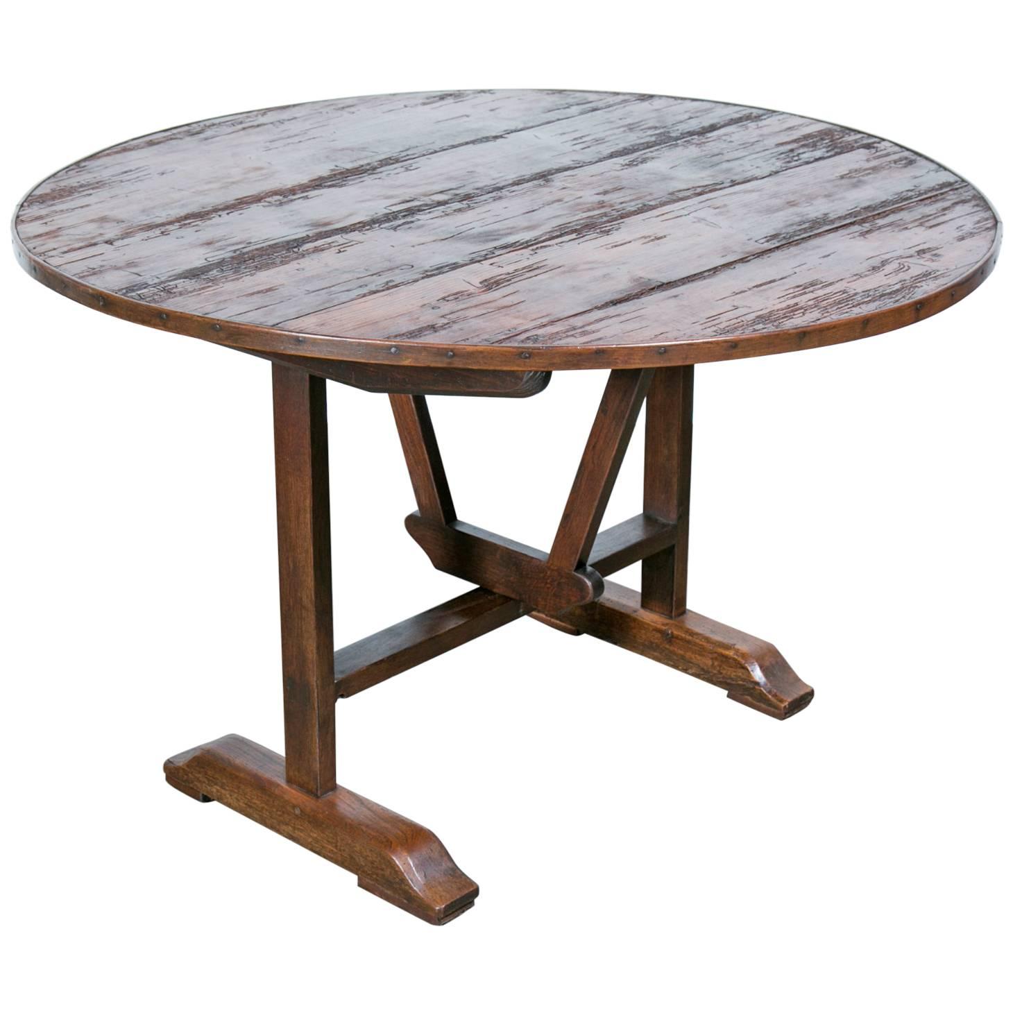 19th Century French Tilt-Top Wine Table