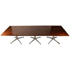 Large Ward Bennett Conference Dining Table with Rosewood Top