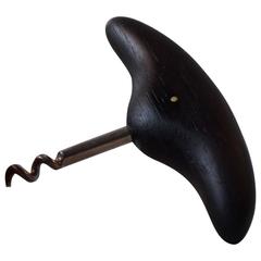 Rare Kay Bojensen Rosewood Corkscrew Wine Opener for USC Copenhagen, 1950s