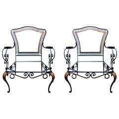 Pair of French Lounge Chairs in Manner of Rene Prou, 1940s 5