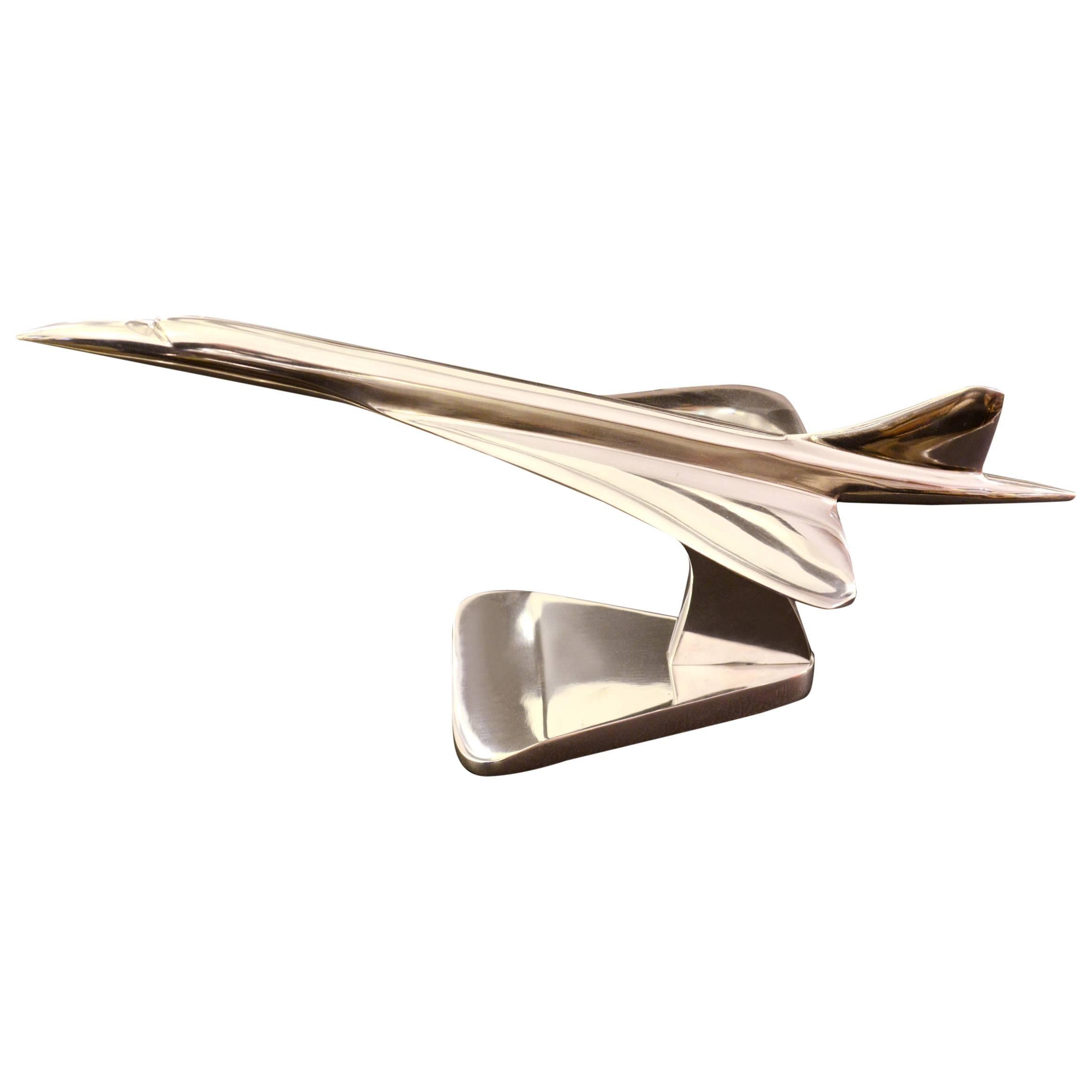 Concorde Model Supersonic Aircraft in Aluminium