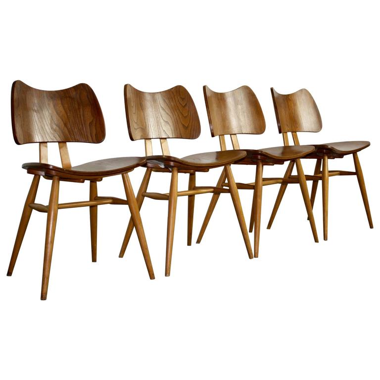 Set of Four Vintage Midcentury Ercol Butterfly Chairs at 1stDibs