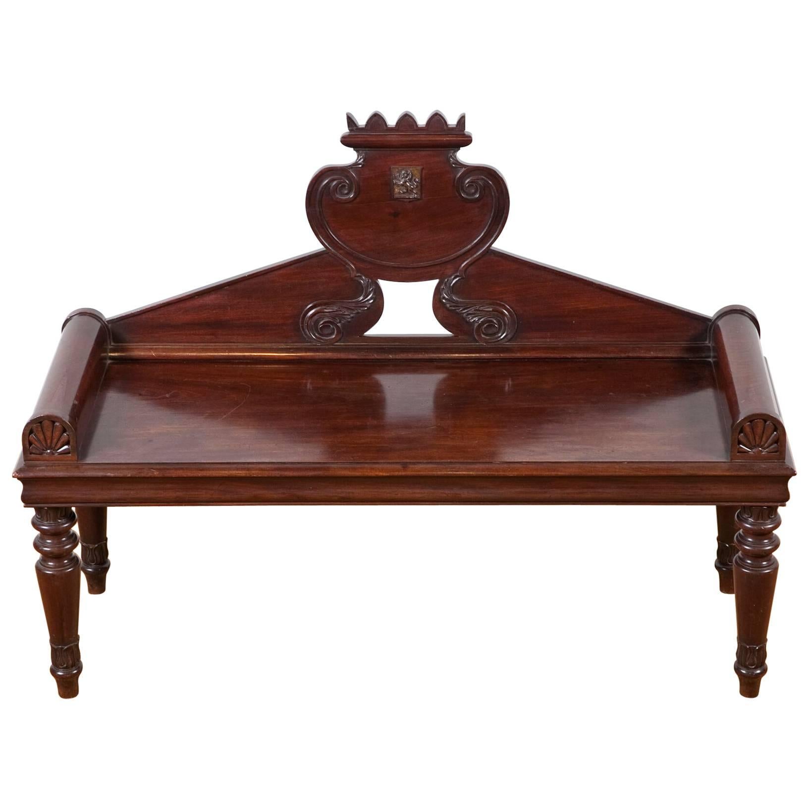 George IV Mahogany Hall Bench For Sale