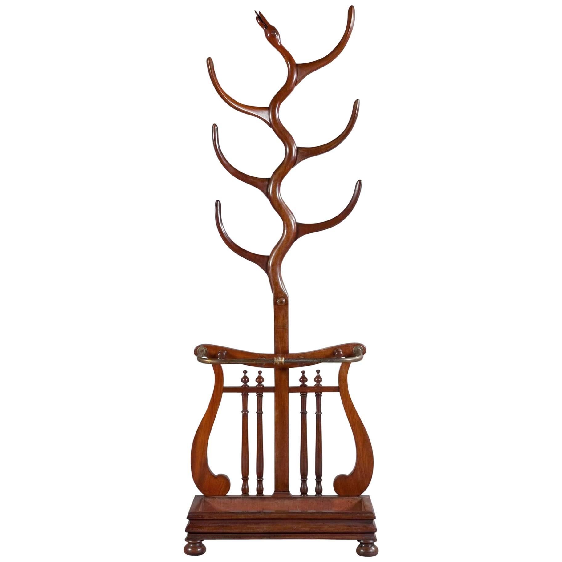 Mid-19th Century Mahogany Coat Stand For Sale