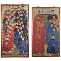 Antique Qing Dynasty Ancestor Portraits