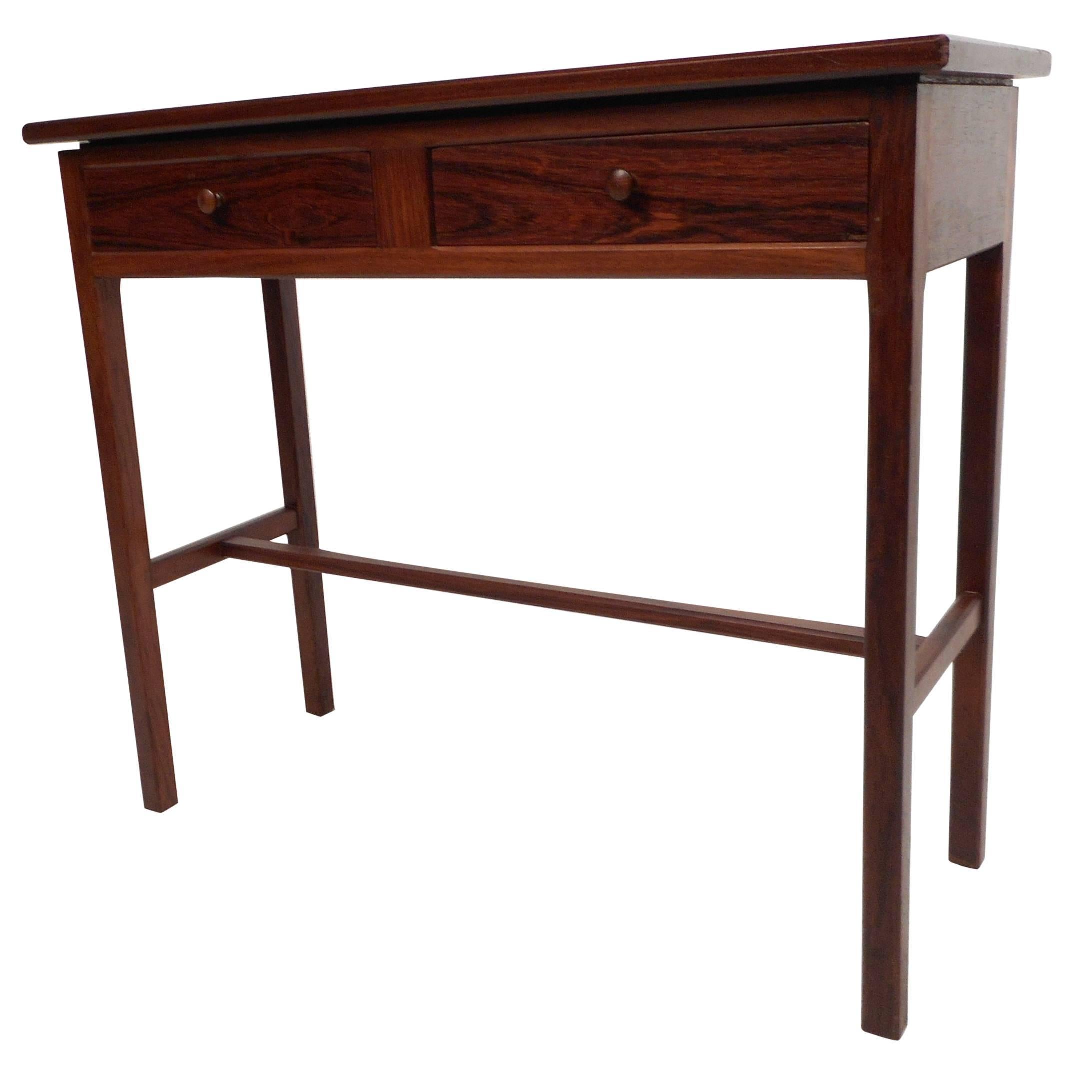 Mid-Century Modern Small Two-Door Rosewood Console Table