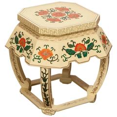 Chinese Lacquer Garden Stool or Plant Stand