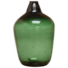 19th Century French Green Glass Demijohn 3