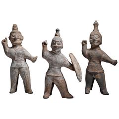 Three Ancient Chinese Warrior Figures, 265 AD