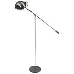 1960´s Standing Lamp in the Style of Henri Mathieu, brushed steel - France