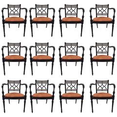 Baker Dining Chairs- 10 Side, Two Captains 4