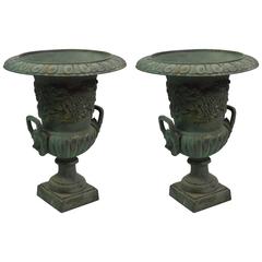 Antique 20th Century Cast Iron Vases