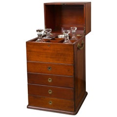 Victorian Period Mahogany Dry Bar with Humidor and Gaming Compartments
