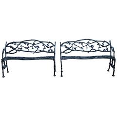 Pair of Cast Iron Twig Form Benches
