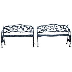 Pair of Cast Iron Twig Form Benches