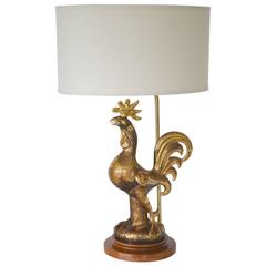 Vintage Mid-Century Rooster Form Table Lamp by Sascha Brastoff