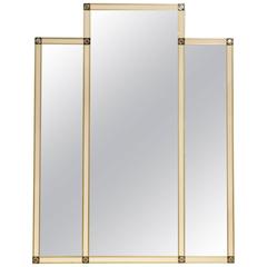 Large Italian Mid-Century Three Section Mirror 3