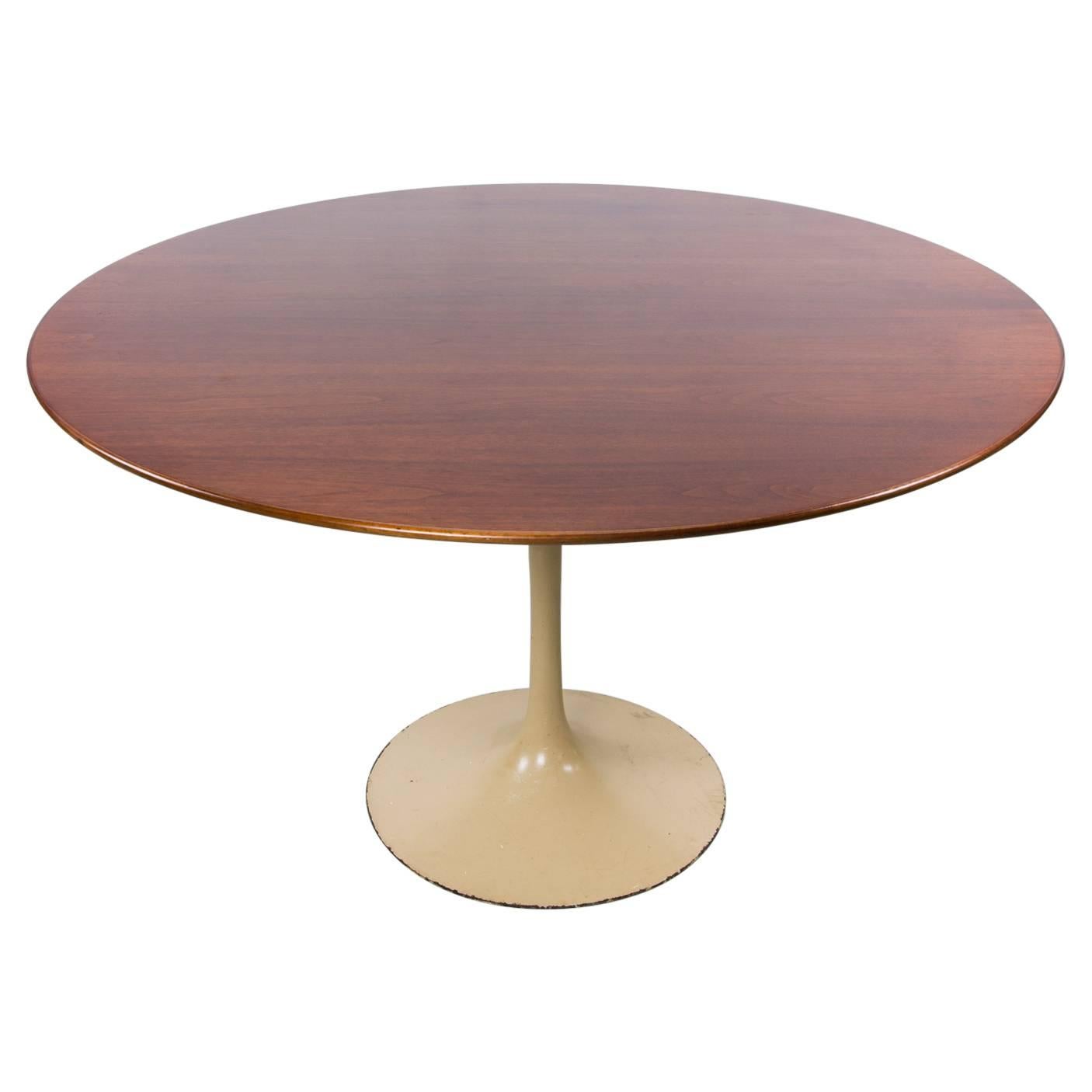 Eero Saarinen Walnut Tulip Table for Knoll