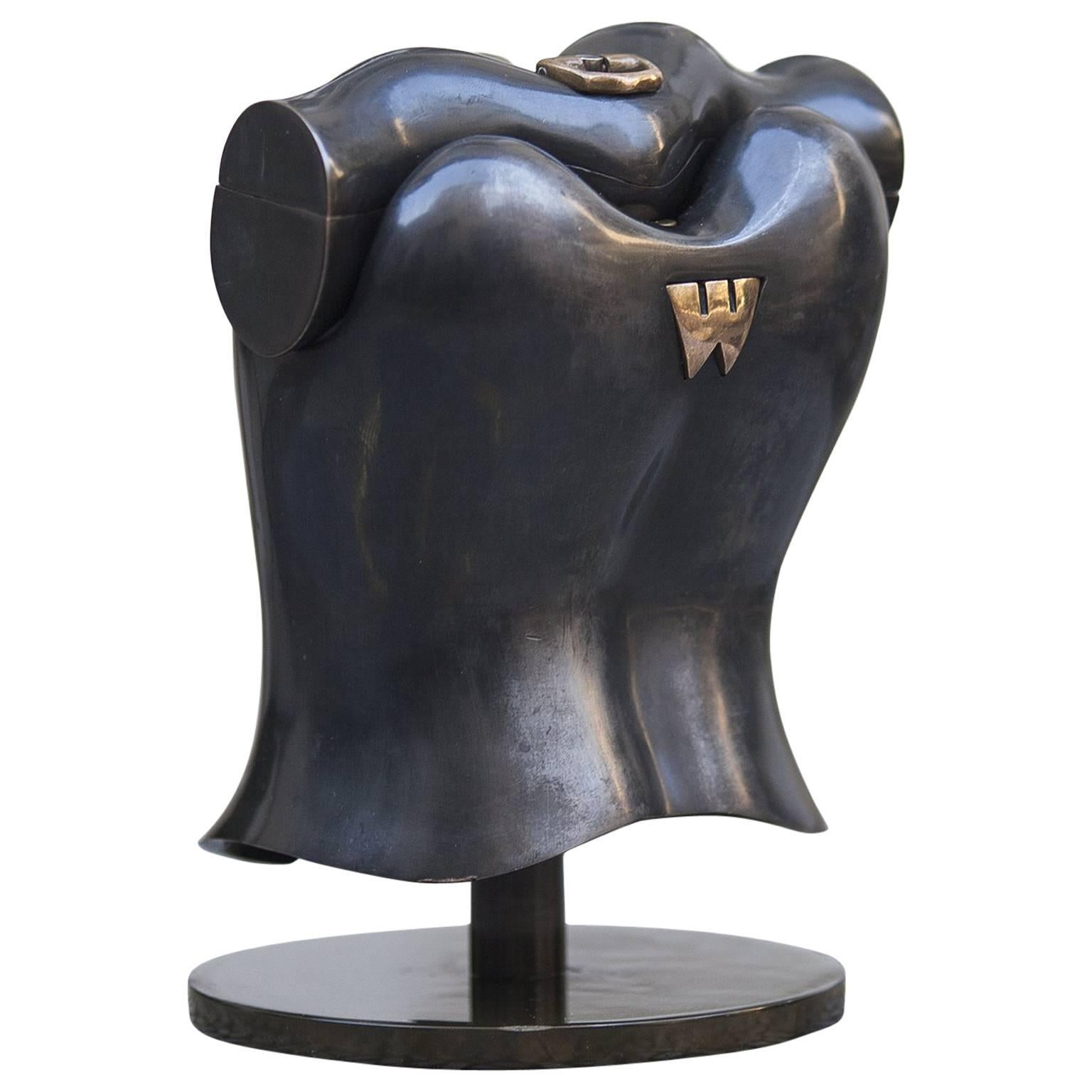 Huge Bronze Bust Nude Torso Willy by Miguel Ortiz Berrocal, 1981