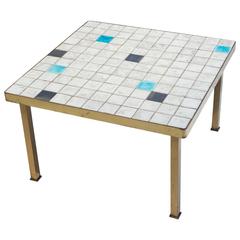Mid-Century Ceramic Tile Side Table 3