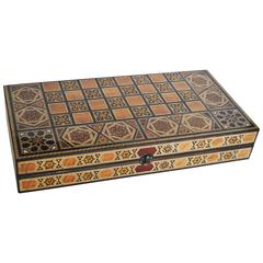 Syrian Handcrafted Backgammon/Chess Board with Inlaid Mother-of-Pearl