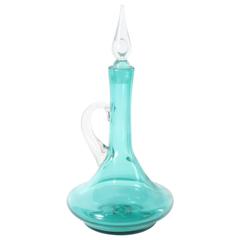 Blue Decanter with Handle, circa 1960