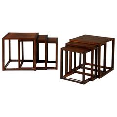 Pair of Nest of Tables Designed by Aksel Kjersgaard, Denmark, 1950s