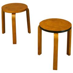 Pair of Early Alvar Aalto Nesting Stools by Finmar Alvar Alto